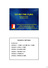 Chương 1: Vật liệu và cơ tính của vật liệu | Bài giảng môn Cơ khí ứng dụng | Đại học Bách khoa hà nội