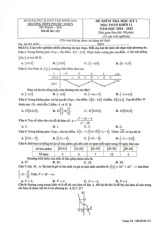 Đề học kỳ 1 Toán 12 năm 2024 – 2025 trường THPT Phước Thiền – Đồng Nai