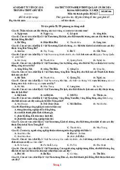 Đề thi thử THPT Quốc gia năm 2024 môn Địa Lí trường THPT chuyên Tuyên Quang lần 1 (có đáp án)