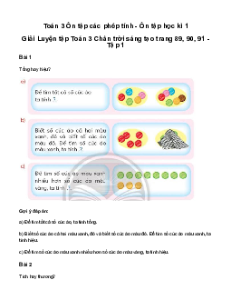 Giải Toán 3: Ôn tập các phép tính | Chân trời sáng tạo