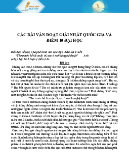 Những bài văn đạt giải nhất quốc gia và 10 điểm đại học | Đại học Sư Phạm Hà Nội