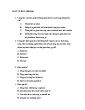 Chương 1: Bài Tập Trắc Nghiệm Quản Trị | Nguyên lý quản trị | Đại học Tôn Đức Thắng