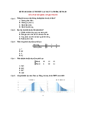 Đề tham khảo môn xác suất thống kê| Đại học Kinh tế Quốc Dân