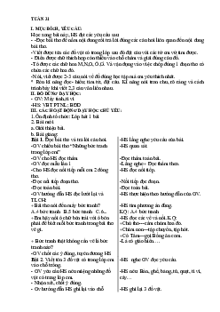 Tuần 31 | Giáo án buổi 2 Tiếng Việt học kì 1 | Cánh diều