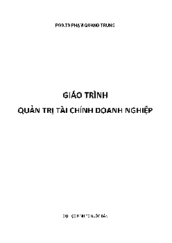 Giáo trình Quản trị tài chính doanh nghiệp | Đại học Kinh Tế Quốc Dân