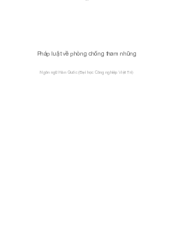 Pháp luật về phòng chống tham nhũng