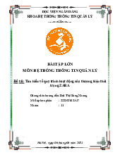 Bài tập lớn: Phân tích quy trình ZARA Bà Triệu môn Hệ thống thông tin quản lý | Học viện Ngân hàng
