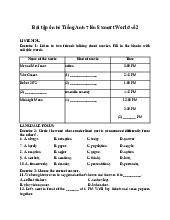 Bài tập ôn hè Tiếng Anh 7 lên 8 Smart World số 2