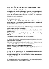 Đáp án kiểm tra cuối khóa mô đun 2 môn Toán