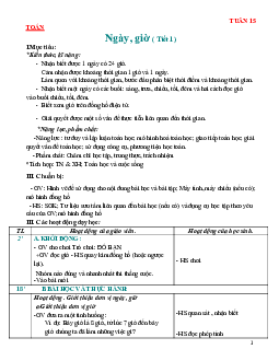 Giáo án Toán 2 sách Chân trời sáng tạo (Cả năm) | Tuần 15