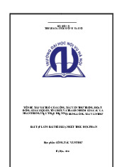 Tiểu luận Công tác văn thư- Vai trò của công tác văn thư trong hoạt động của cơ quan, tổ chức và trách nhiệm của các cá nhân trong việc thực hiện nội dung công tác văn thư