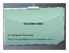 Tài liệu môn Tài chính công | Học viện Chính sách và Phát triển