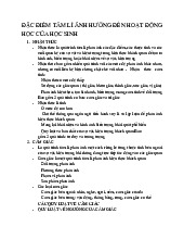 Tâm Lý Ảnh Hưởng Đến Hoạt Động Học Sinh | Môn Tâm lý học giáo dục - Đại học Sư Phạm Hà Nội
