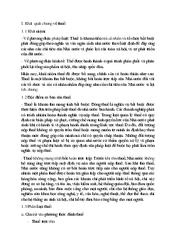 Khái quát về thuế | Học viện Nông nghiệp Việt Nam