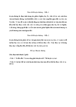 Tóm tắt tác phẩm Huyện đường | Văn mẫu lớp 10 Kết Nối Tri Thức