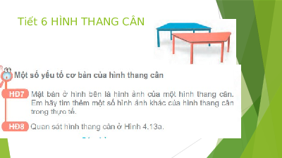 Giáo án điện tử Toán 6 Bài 4 Cánh diều: Hình thang cân