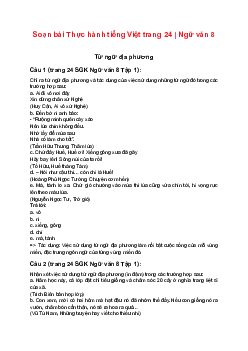 Soạn bài Thực hành tiếng Việt trang 24 | Ngữ văn 8 sách Kết nối tri thức