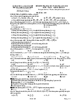 Đề thi học kỳ 1 Toán 10 năm học 2017 – 2018 trường THPT Lê Quý Đôn – Hải Phòng
