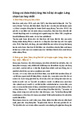 Đóng vai (hóa thân) ông Hai kể lại chuyện Làng chọn lọc hay nhất