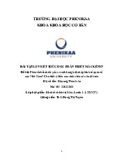 Phân tích tính tất yếu và nội dung hội nhập kinh tế quốc tế của Việt Nam? Cho biết ý kiến của sinh viên về vấn đề trên | Bài tập lớn kết thúc học phần Kinh tế chính trị Mác - Lênin | Trường Đại học Phenika