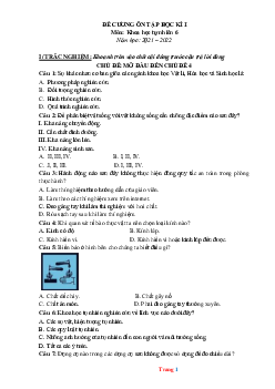 TOP 50 câu trắc nghiệm KHTN 6 chân trời sáng tạo giữa HK1 (có đáp án)