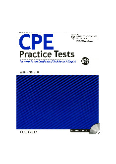 Sách Cambridge English - Certificate in proficient english - Practice test