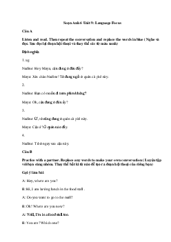 Tiếng Anh 6 Unit 9: Language Focus | Explorer English