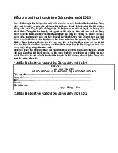 Mẫu bìa bài thu hoạch lớp Đảng viên mới 2025