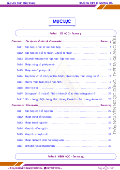 Bài tập Toán 6 học kì 1 – Nguyễn Ngọc Dũng