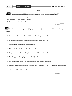 Bài tập Listening học phần Tiếng anh cơ bản