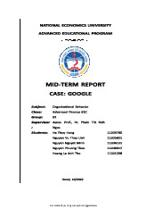 Google Case Study and Analysis Môn Organizational behavior | Đại học Kinh Tế Quốc Dân