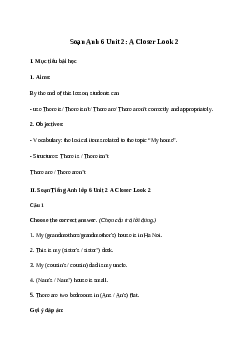 Giải Tiếng Anh 6 Unit 2: A Closer Look 2 | Global Success