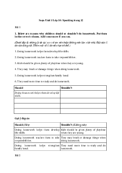 Tiếng Anh 10 Unit 1: Speaking - Kết Nối Tri Thức
