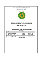 Báo cáo thực tập kỹ thuật - Học viện nông nghiệp Việt Nam