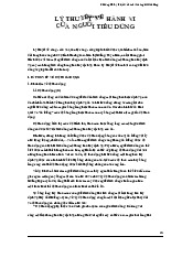 Chương 3 Lý thuyết và hành vi của người tiêu dùng môn Kinh tế vi mô | Trường Đại học Kinh Tế Quốc Dân