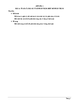 Chuyên đề tỉ số của hai số, tỉ số phần trăm, biểu đồ phần trăm Toán 6