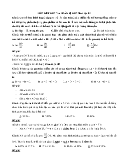 Sinh học 12 Chương II: Bài tập liên kết gen và hoán vị gen