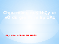 Giáo án điện tử Tự nhiên và xã hội 1 bài 15 Chân trời sáng tạo : Các giác quan