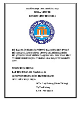 Phân Tích Tác Động Tỷ Giá Hối Đoái đến Xuất Khẩu Kinh Tế Việt Nam | Bài thảo luận kinh tế vĩ mô