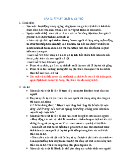 Bài giảng về nội dung Sản suất vật chất | Đại học Sư phạm Hà Nội