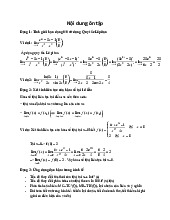 Nội dung ôn tập cuối kì môn toán kinh tế | Trường Đại học Kinh Tế - Luật, Đại học Quốc gia Thành phố Hồ Chí Minh