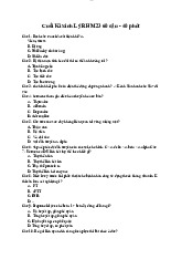 Đề Thi Cuối Kì Sinh Lý răng hàm mặt | Đại học Y Dược Thành phố Hồ Chí Minh
