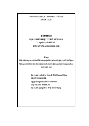 Tiểu luận luật thuế và kế toán - Luật kinh tế | Trường đại học Lao động - Xã hội