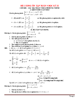 Đề cương ôn tập toán 9 học kỳ II