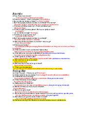 Câu hỏi vấn đáp( tài liệu tham khảo) Tiếng anh cơ bản | Đại học Lao động - Xã Hội