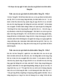 Văn mẫu lớp 6: Đoạn văn suy nghĩ về tình cảm của tác giả dành cho thiên nhiên Hang Én | Kết nối tri thức
