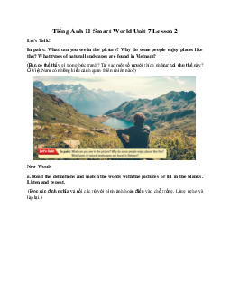 Giải Tiếng Anh 11 Unit 7 Lesson 2 | Smart World