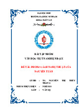 Tìm Hiểu Về Phong Cách Nghệ Thuật Của Nguyễn Tuân - Nhóm 5