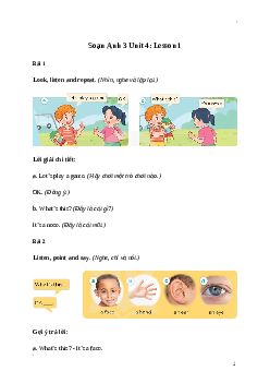 Giải Tiếng Anh lớp 3 Unit 4: Lesson 1 | Global Success