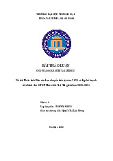 Phân Tích Tình Hình Tài Chính CTCP Hóa Chất Việt Trì 2021 | Bài thảo luận quản trị tài chính